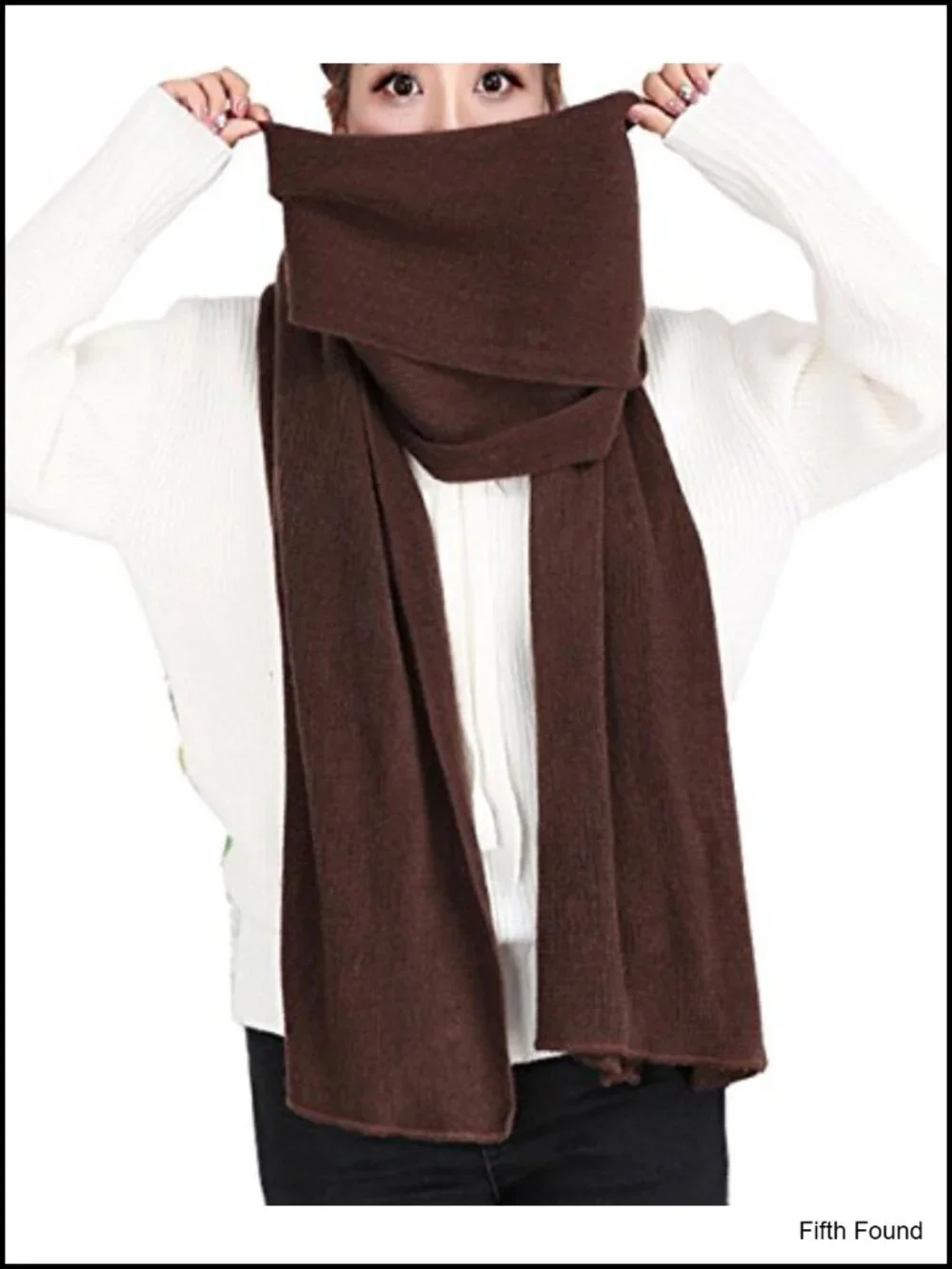 Winter Warm Long Shawl Scarf Faux Wool Soft Heavyweight Cold Weather Wrap